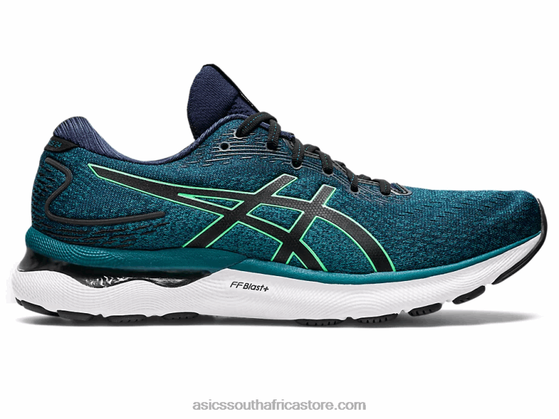 Men Asics Gel-Nimbus 24 LH4X0913 Velvet Pine/New Leaf