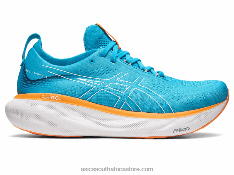 Men Asics Gel-Nimbus 25 LH4X010 Island Blue/Sun Peach