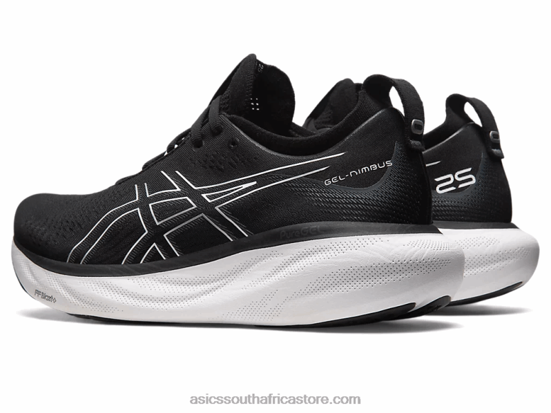 Men Asics Gel-Nimbus 25 LH4X0334 Black/Pure Silver