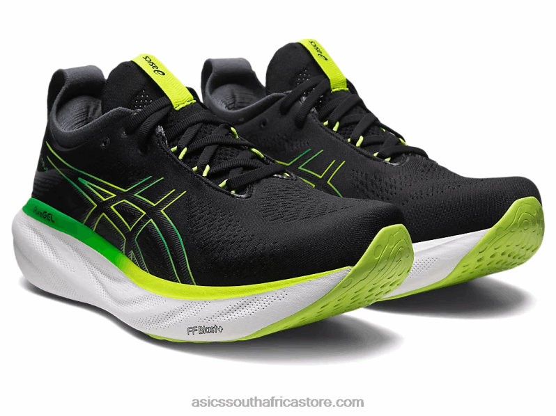 Men Asics Gel-Nimbus 25 LH4X0339 Black/Lime Zest