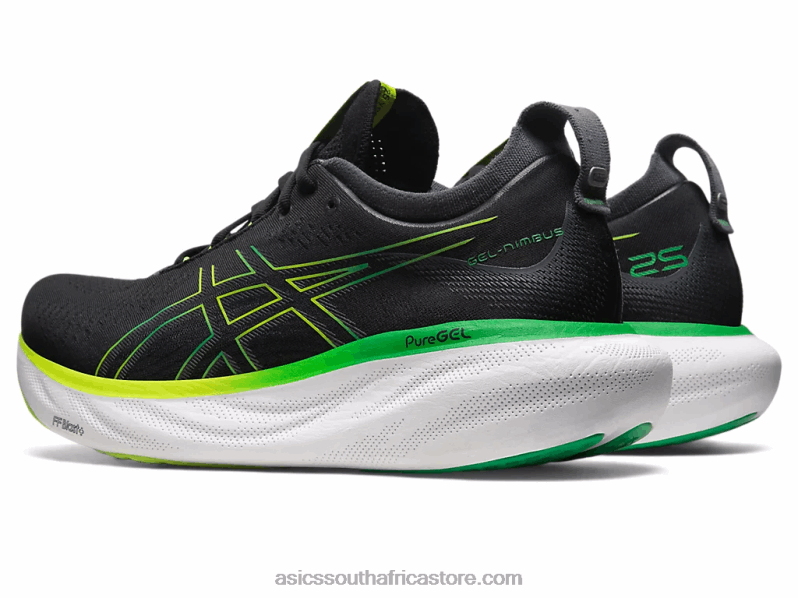 Men Asics Gel-Nimbus 25 LH4X0339 Black/Lime Zest