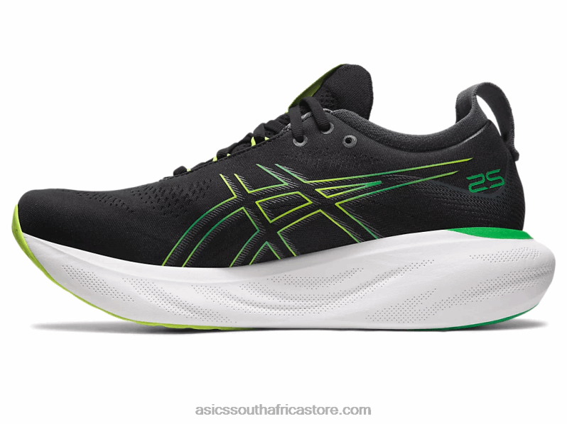 Men Asics Gel-Nimbus 25 LH4X0339 Black/Lime Zest
