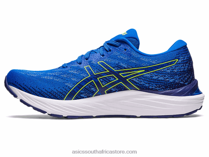 Men Asics Gel-Stratus 3 Knit LH4X0248 Electric Blue/Safety Yellow