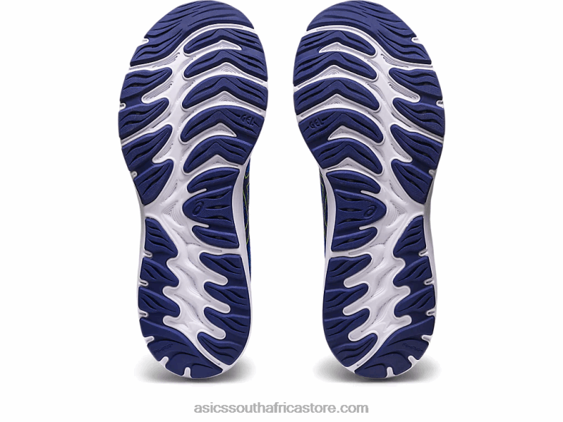 Men Asics Gel-Stratus 3 Knit LH4X0248 Electric Blue/Safety Yellow