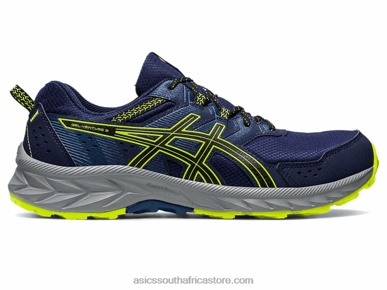 Men Asics Gel-Venture 9 LH4X0107 Peacoat/Safety Yellow