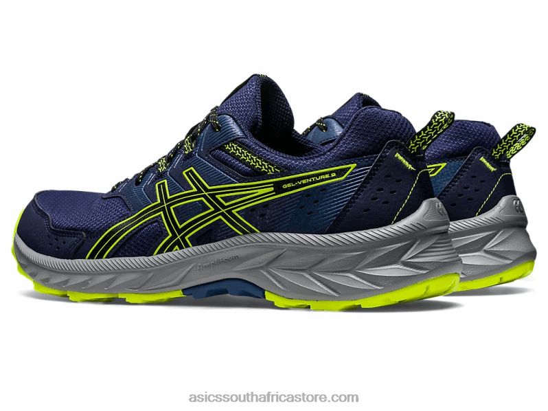 Men Asics Gel-Venture 9 LH4X0107 Peacoat/Safety Yellow