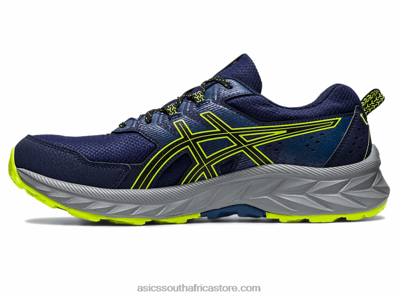 Men Asics Gel-Venture 9 LH4X0107 Peacoat/Safety Yellow