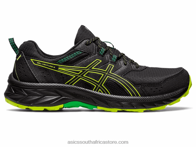 Men Asics Gel-Venture 9 LH4X0111 Black/Lime Zest