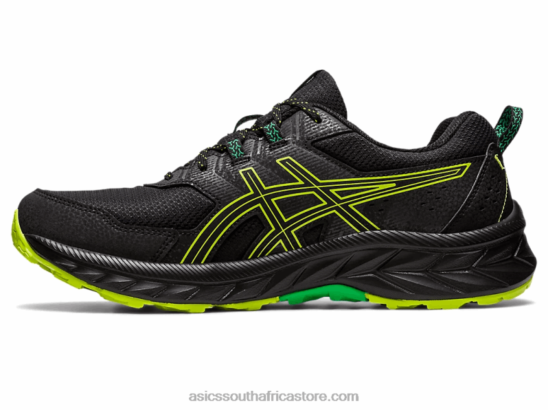 Men Asics Gel-Venture 9 LH4X0111 Black/Lime Zest