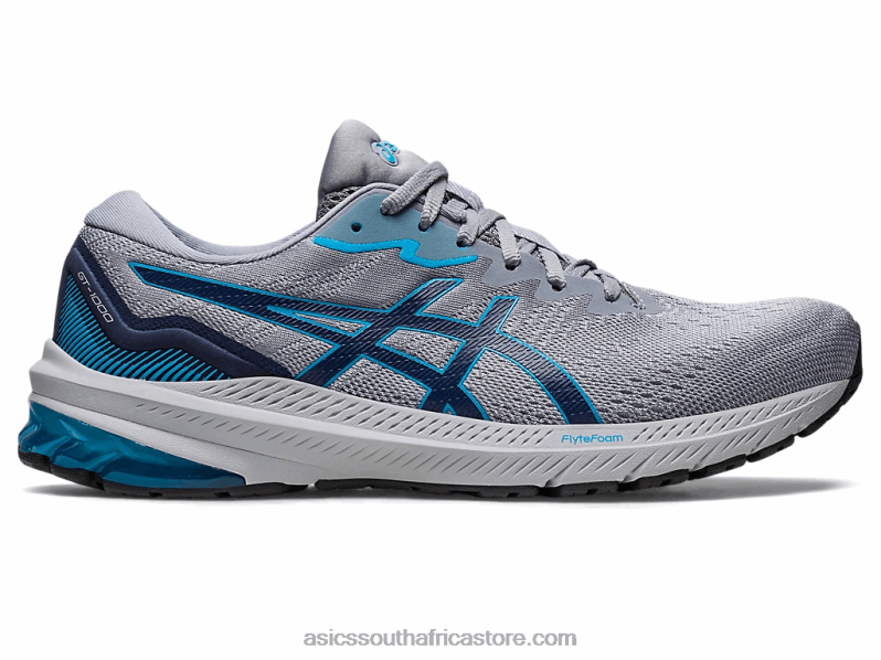 Men Asics Gt-1000 11 LH4X0101 Piedmont Grey/Indigo Blue