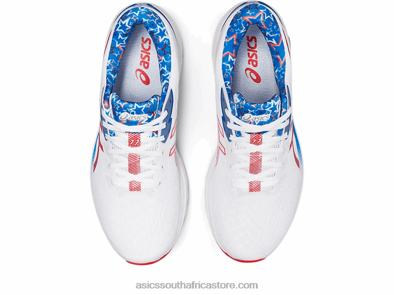 Men Asics Gt-1000 11 LH4X01278 White/Electric Red