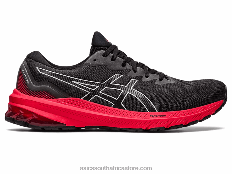 Men Asics Gt-1000 11 LH4X0425 Black/Electric Red