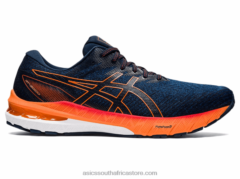 Men Asics Gt-2000 10 LH4X01474 Mako Blue/Shocking Orange