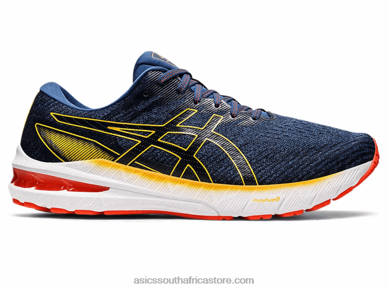 Men Asics Gt-2000 10 LH4X0602 Midnight Blue/Citrus