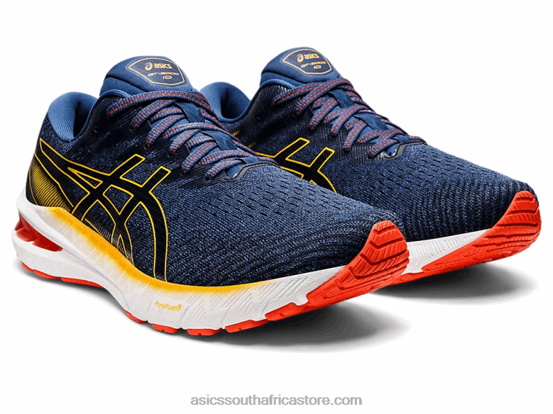 Men Asics Gt-2000 10 LH4X0602 Midnight Blue/Citrus