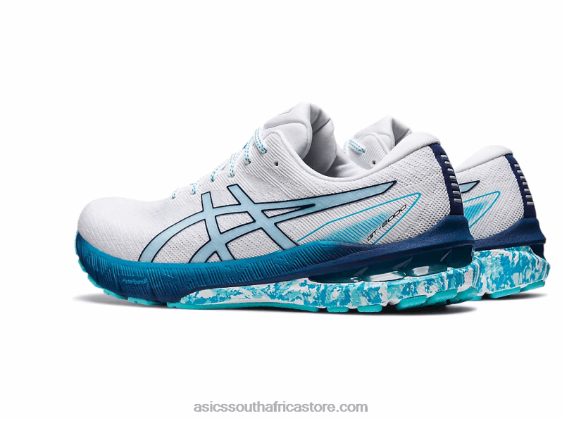 Men Asics Gt-2000 10 LH4X0603 White/Ice Mint