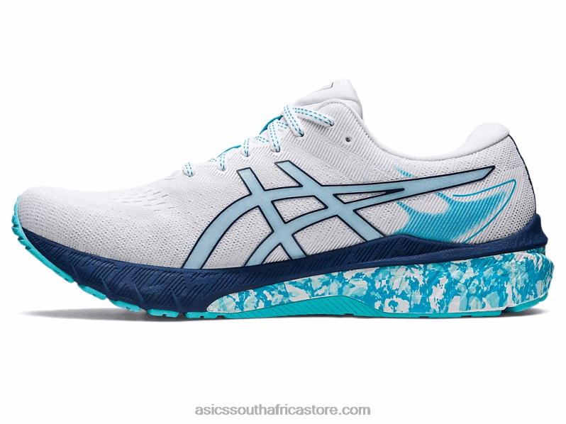 Men Asics Gt-2000 10 LH4X0603 White/Ice Mint
