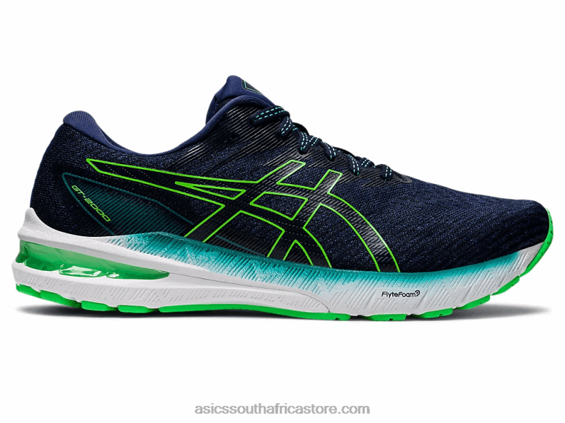 Men Asics Gt-2000 10 Wide LH4X01244 Deep Ocean/New Leaf