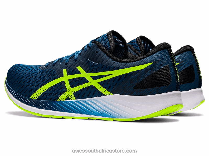 Men Asics Hyper Speed LH4X01455 Mako Blue/Hazard Green
