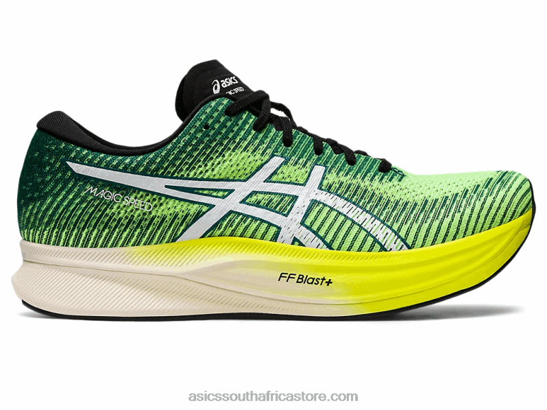 Men Asics Magic Speed 2 LH4X0740 Safety Yellow/White