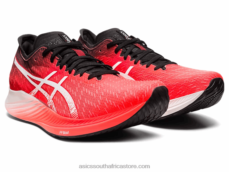 Men Asics Magic Speed LH4X01900 Sunrise Red/White