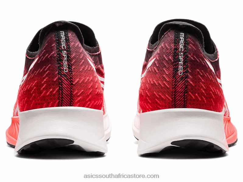 Men Asics Magic Speed LH4X01900 Sunrise Red/White