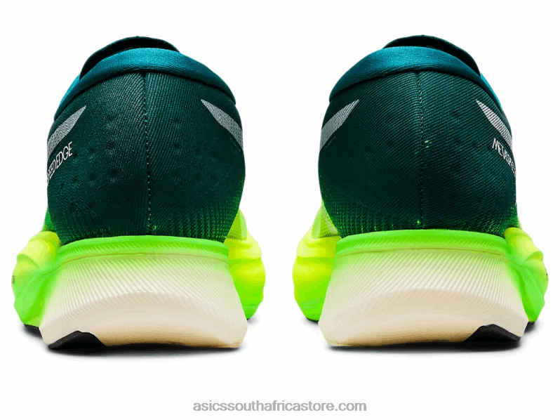 Men Asics Metaspeed Edge+ LH4X01253 Velvet Pine/Safety Yellow