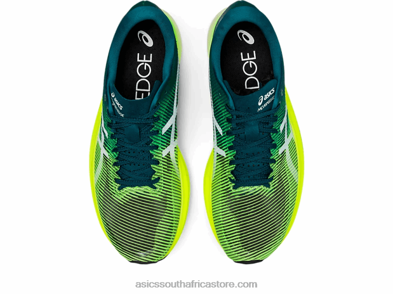 Men Asics Metaspeed Edge+ LH4X01253 Velvet Pine/Safety Yellow