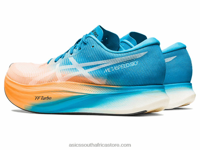 Men Asics Metaspeed Sky+ LH4X0586 Orange Pop/Island Blue