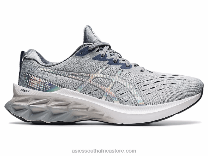 Men Asics Novablast 2 Platinum LH4X01839 Piedmont Grey/White