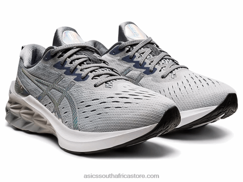 Men Asics Novablast 2 Platinum LH4X01839 Piedmont Grey/White