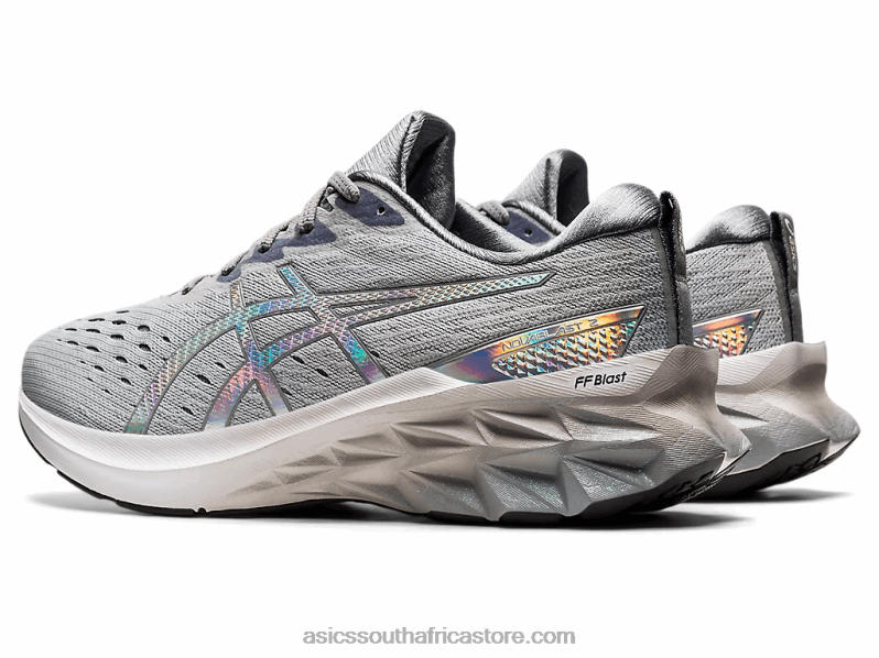 Men Asics Novablast 2 Platinum LH4X01839 Piedmont Grey/White