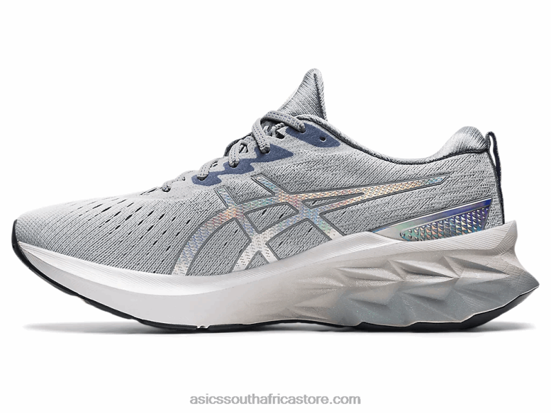 Men Asics Novablast 2 Platinum LH4X01839 Piedmont Grey/White