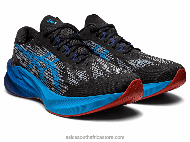 Men Asics Novablast 3 LH4X0377 Black/Island Blue
