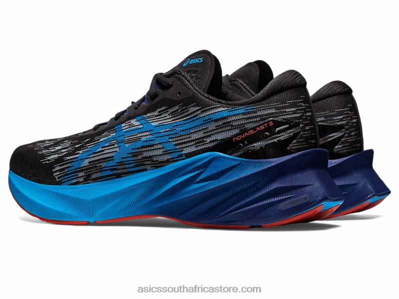 Men Asics Novablast 3 LH4X0377 Black/Island Blue