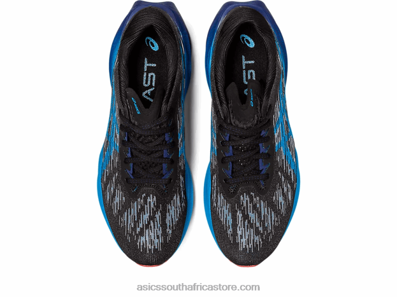 Men Asics Novablast 3 LH4X0377 Black/Island Blue
