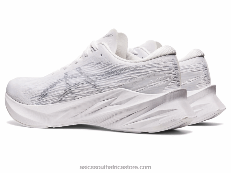 Men Asics Novablast 3 LH4X0402 White/Piedmont Grey