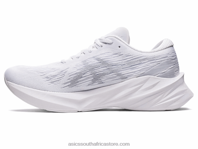 Men Asics Novablast 3 LH4X0402 White/Piedmont Grey