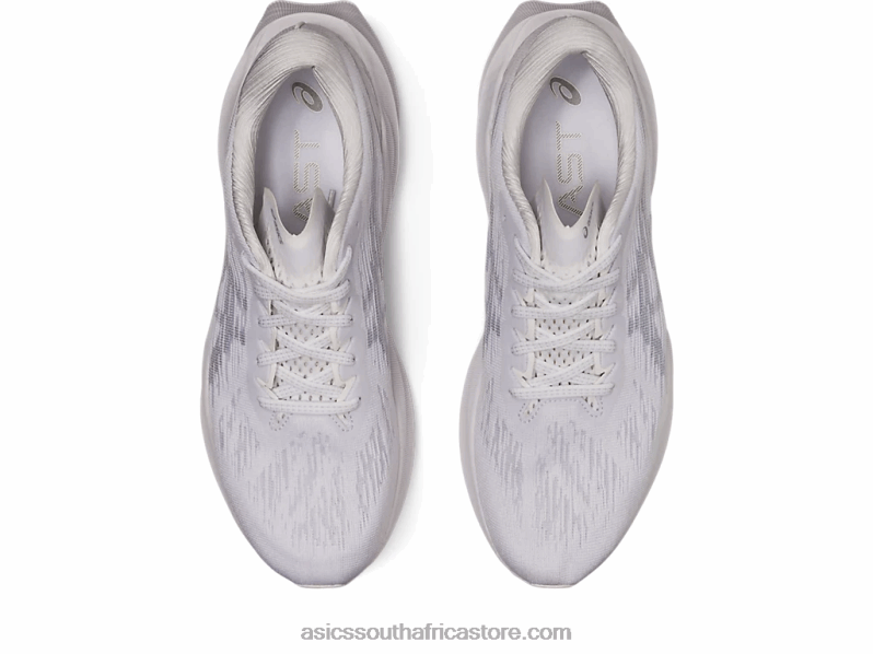 Men Asics Novablast 3 LH4X0402 White/Piedmont Grey