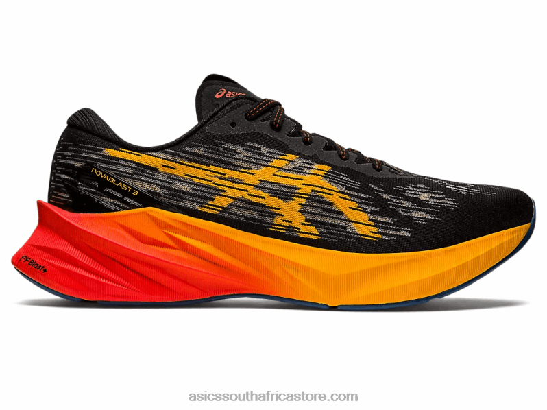 Men Asics Novablast 3 LH4X0939 Black/Amber