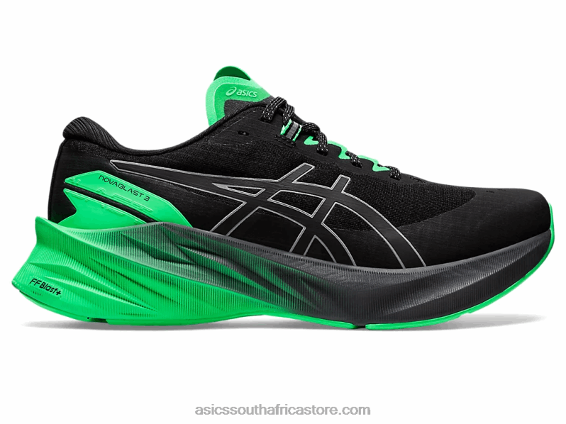 Men Asics Novablast 3 Lite-Show LH4X0739 Black/New Leaf