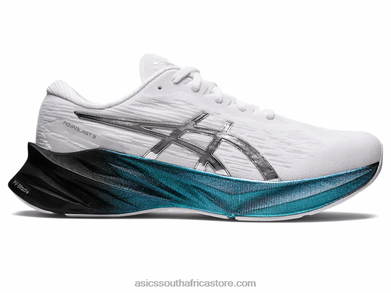 Men Asics Novablast 3 Platinum LH4X0948 White/Pure Silver