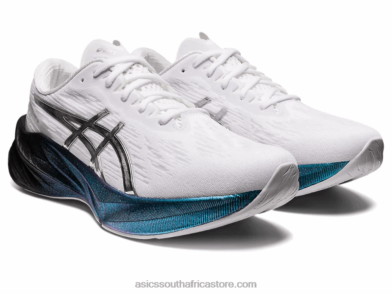 Men Asics Novablast 3 Platinum LH4X0948 White/Pure Silver