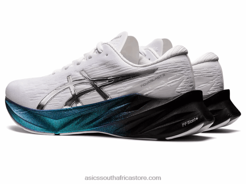 Men Asics Novablast 3 Platinum LH4X0948 White/Pure Silver