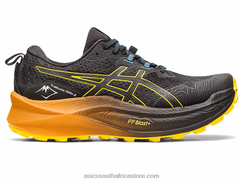 Men Asics Trabuco Max 2 LH4X0188 Black/Golden Yellow