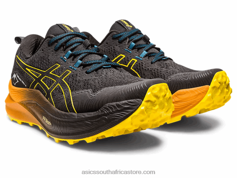 Men Asics Trabuco Max 2 LH4X0188 Black/Golden Yellow