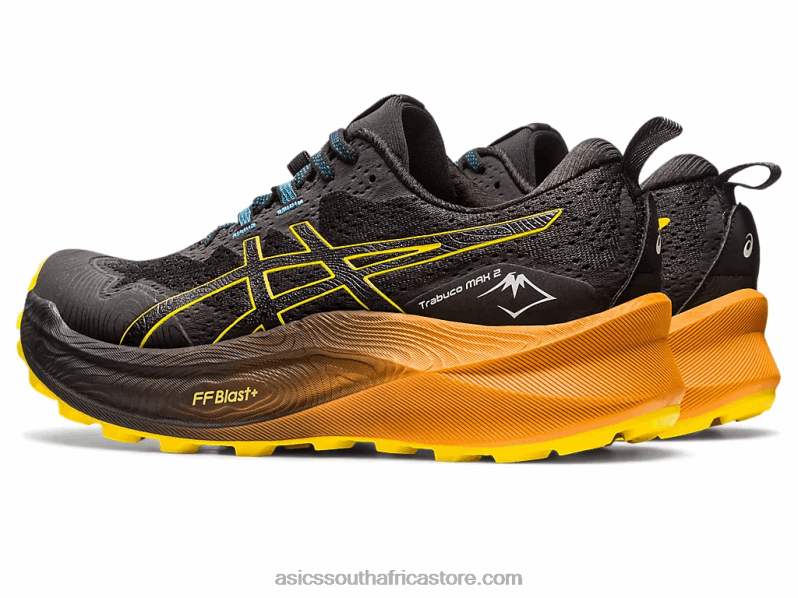 Men Asics Trabuco Max 2 LH4X0188 Black/Golden Yellow