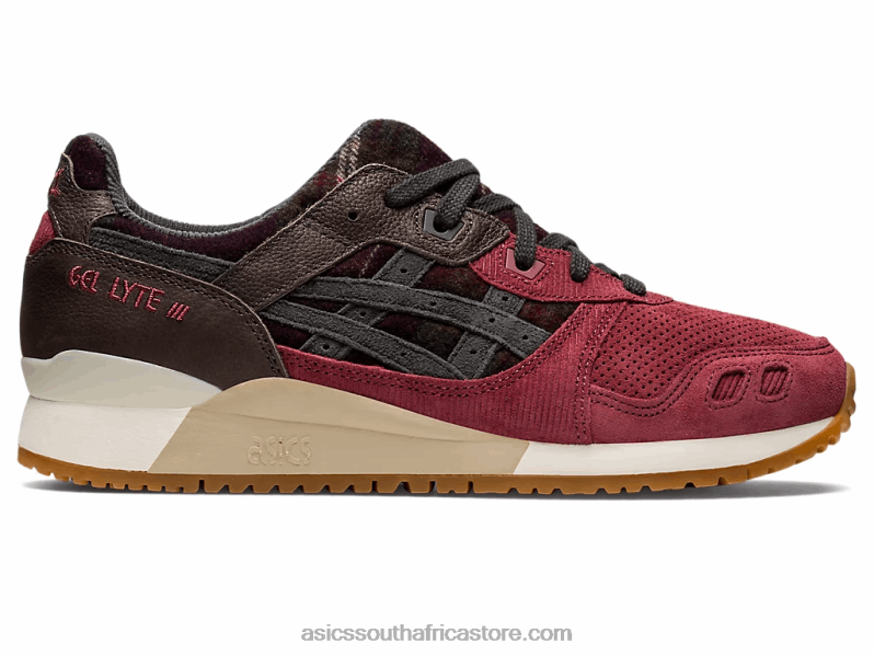 Men Asics Gel-Lyte III Og LH4X0747 Brisket Red/Obsidian Grey