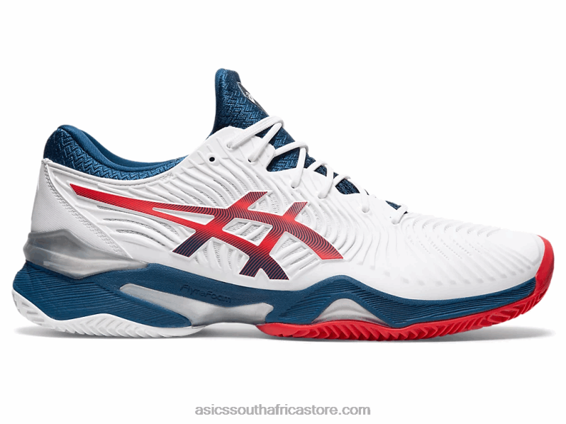 Men Asics Court FF 2 Clay LH4X01995 White/Mako Blue