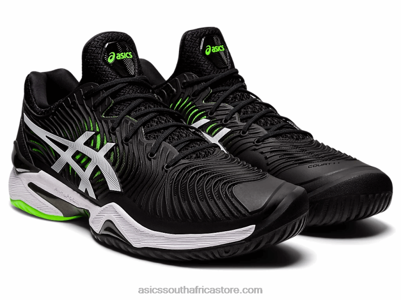 Men Asics Court FF 2 LH4X01166 Black/Green Gecko